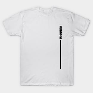 Minimalism design by minimal DM (Black vertical version) T-Shirt